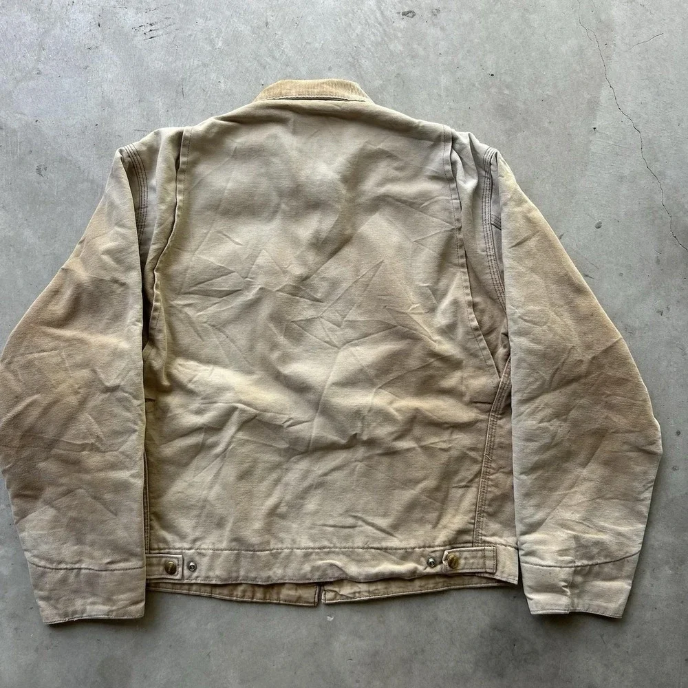 Vintage Carhartt Detroit Jacket Brown Lined Men's‎ Size M/40 6BLJ 80s Distressed